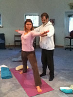 Uddhava (David) Ramsden E-RYT 500 assisting student